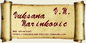 Vuksana Marinković vizit kartica